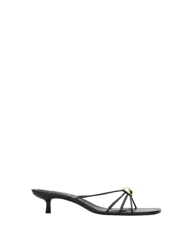 SIMKHAI Amaya Strappy Leather Kitten-Heel Sandals | Thumbnail 1 SIMKHAI Amaya Strappy Leather Kitten-Heel Sandals | Thumbnail 1
