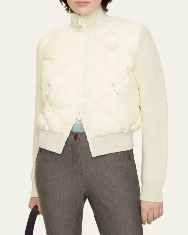 Burberry Kelsey Quilted Knit Combo Jacket | Thumbnail 2 Burberry Kelsey Quilted Knit Combo Jacket | Thumbnail 2