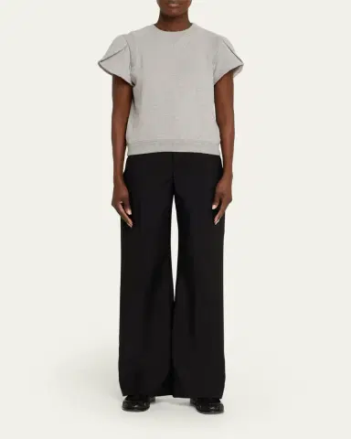 3.1 Phillip Lim French Terry Tulip-Sleeve Sweatshirt | Thumbnail 2