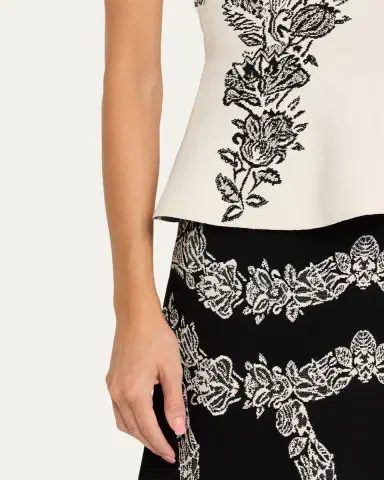 Ulla Johnson Vanna Jacquard Peplum Tank Top | Thumbnail 5