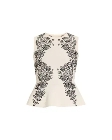 Ulla Johnson Vanna Jacquard Peplum Tank Top | Thumbnail 1