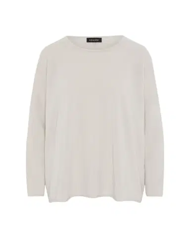 Eskandar Slim Sleeve Raw-Edge Bateau Neck Top - Mid Plus Length | Thumbnail 1 Eskandar Slim Sleeve Raw-Edge Bateau Neck Top - Mid Plus Length | Thumbnail 1
