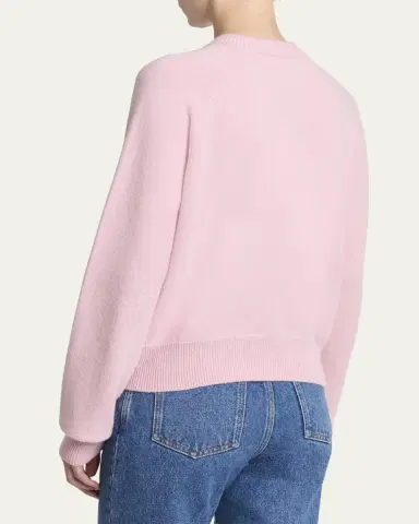 Balmain Buttoned Eco-Cashmere Crewneck Sweater | Thumbnail 3