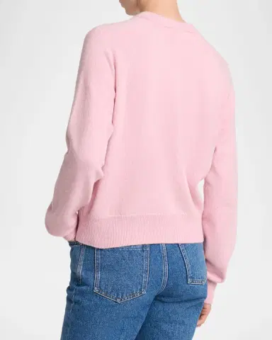 Balmain Buttoned Eco-Cashmere Crewneck Sweater | Thumbnail 7