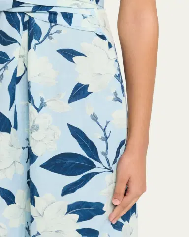 VERANDAH Hand-Draped Linen-Cotton Midi Dress | Thumbnail 5