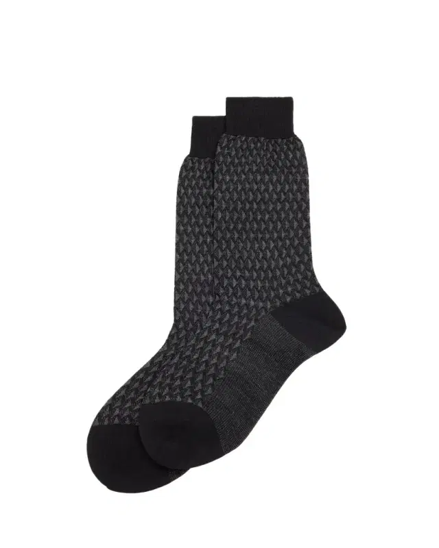 Men's Cotton-tretch Geometric Mid-Calf ocks