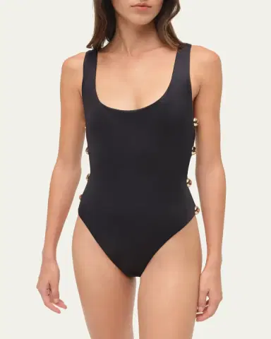 Simkhai Mona Studded One-Piece Swimsuit | Thumbnail 4 Simkhai Mona Studded One-Piece Swimsuit | Thumbnail 4