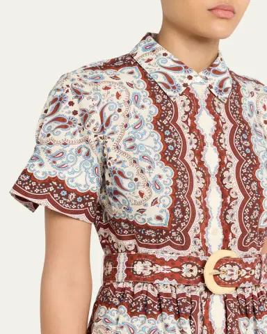 Cara Cara Malena Paisley Mini Shirtdress | Thumbnail 5