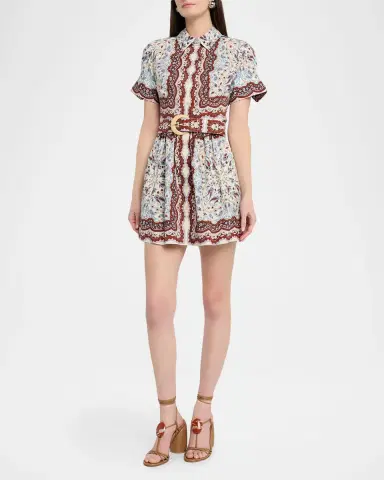 Cara Cara Malena Paisley Mini Shirtdress | Thumbnail 8