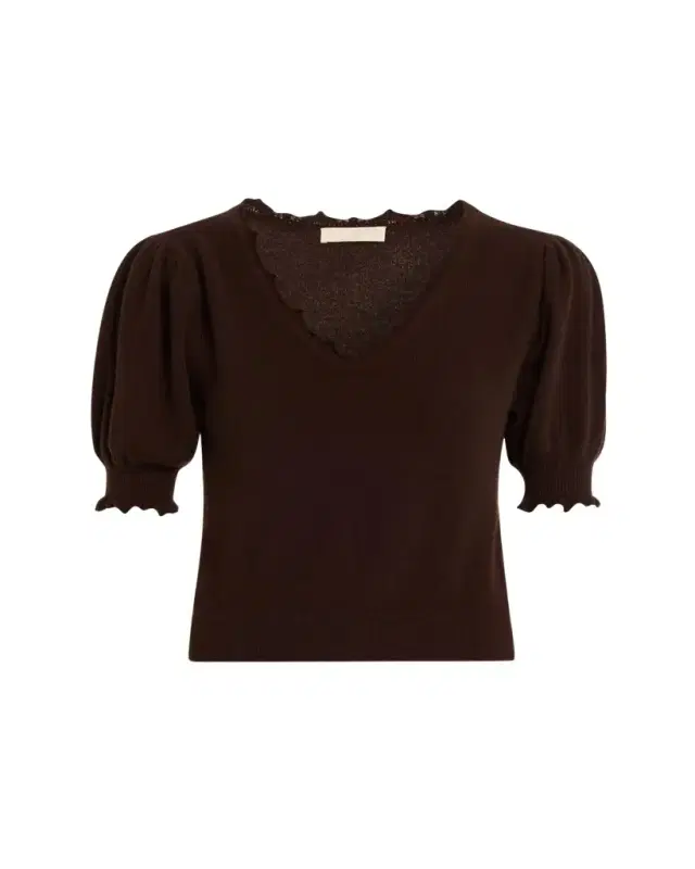 Ulla Johnson Polline Cashmere Short-Sleeve Top
