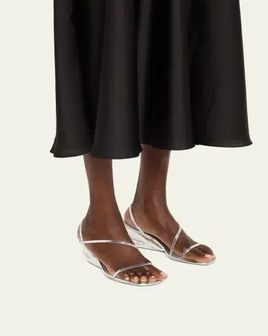 Simkhai Bridget Metallic Wedge Strappy Sandals | Thumbnail 2 Simkhai Bridget Metallic Wedge Strappy Sandals | Thumbnail 2