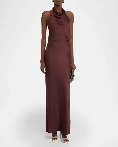 Simkhai Reannon Draped Satin Gown | Thumbnail 12 Simkhai Reannon Draped Satin Gown | Thumbnail 12