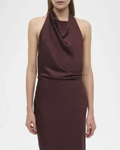 Simkhai Reannon Draped Satin Gown | Thumbnail 13 Simkhai Reannon Draped Satin Gown | Thumbnail 13