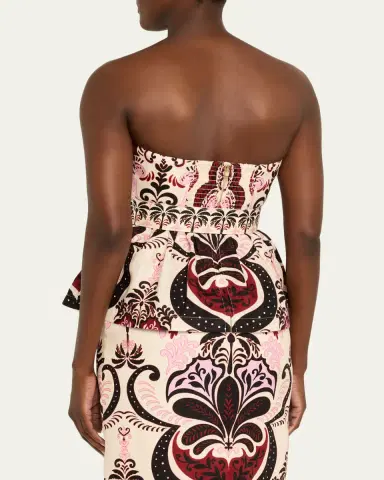 Cara Cara Tilda Strapless Floral Peplum Top | Thumbnail 3 Cara Cara Tilda Strapless Floral Peplum Top | Thumbnail 3