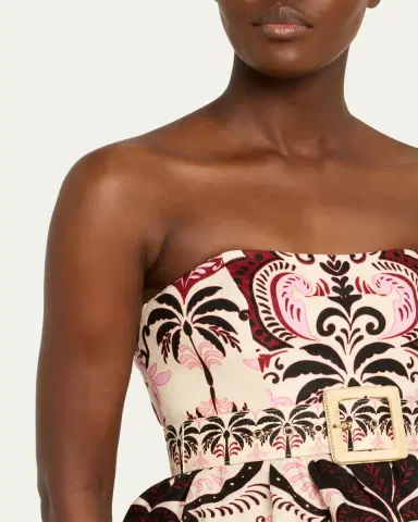 Cara Cara Tilda Strapless Floral Peplum Top | Thumbnail 5 Cara Cara Tilda Strapless Floral Peplum Top | Thumbnail 5