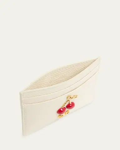 Valentino Garavani Cherry-Embellished Leather Card Case | Thumbnail 3 Valentino Garavani Cherry-Embellished Leather Card Case | Thumbnail 3