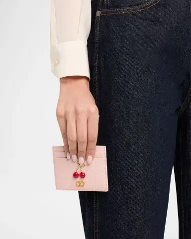 Valentino Garavani Cherry-Embellished Leather Card Case | Thumbnail 8 Valentino Garavani Cherry-Embellished Leather Card Case | Thumbnail 8
