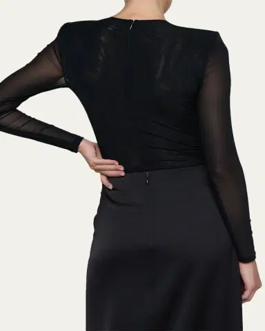 L'Agence Trista Stretch Mesh Bodysuit | Thumbnail 3 L'Agence Trista Stretch Mesh Bodysuit | Thumbnail 3
