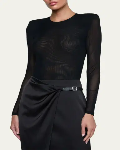 L'Agence Trista Stretch Mesh Bodysuit | Thumbnail 4 L'Agence Trista Stretch Mesh Bodysuit | Thumbnail 4