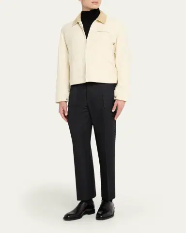 AURALEE Men's Blouson Tweed Zip Jacket | Thumbnail 2