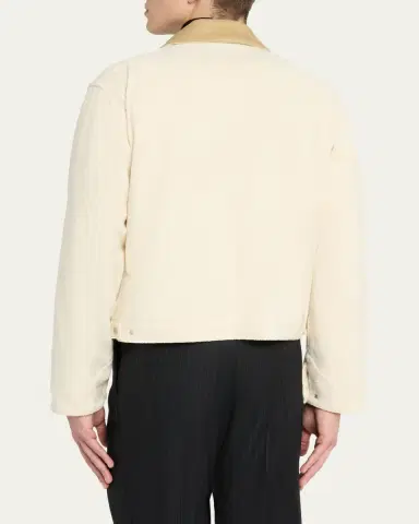 AURALEE Men's Blouson Tweed Zip Jacket | Thumbnail 3