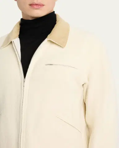 AURALEE Men's Blouson Tweed Zip Jacket | Thumbnail 5