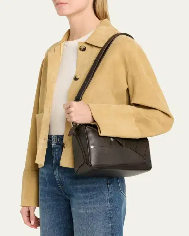 Loewe Puzzle Small Top-Handle Bag in Leather | Thumbnail 2 Loewe Puzzle Small Top-Handle Bag in Leather | Thumbnail 2