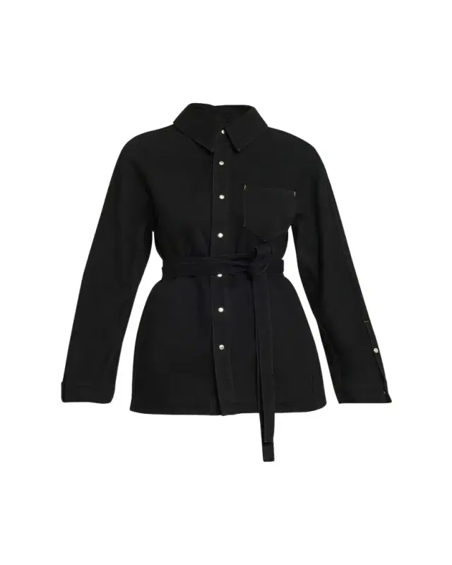 Ossou Denim Cinch Shirt Jacket