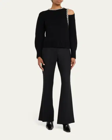 SIMKHAI Monroe Embellished Cut-Out Sweater | Thumbnail 2