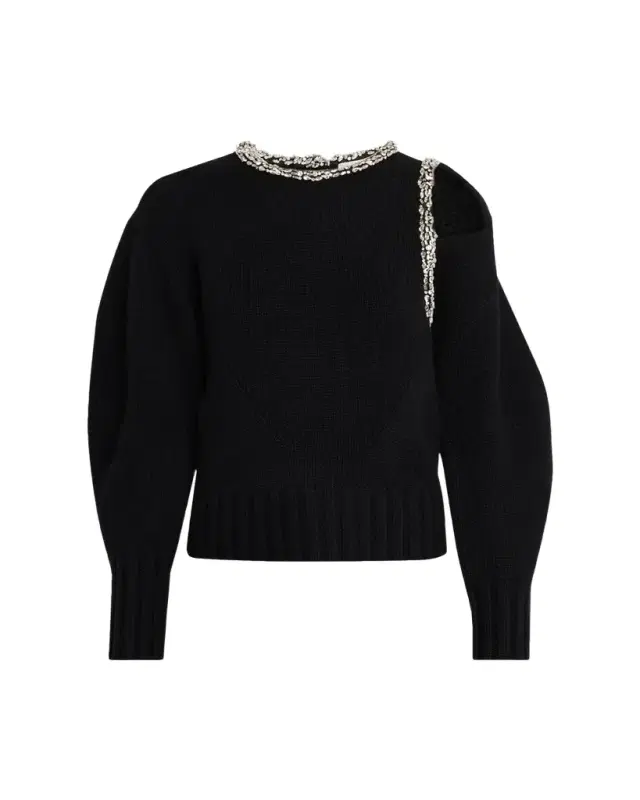 Monroe Embellished Cut-Out Sweater