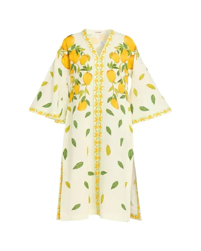 Dripping Alphons Linen-Cotton Kaftan