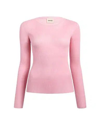 Khaite Mosi Silk Rib Long-Sleeve Top | Thumbnail 1