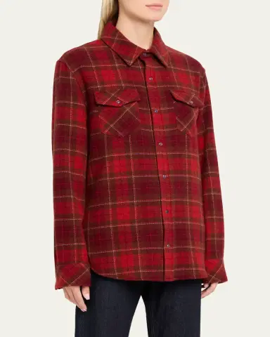 God’s True Cashmere Love Tartan Cashmere Flannel Shirt | Thumbnail 4 God’s True Cashmere Love Tartan Cashmere Flannel Shirt | Thumbnail 4
