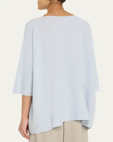 Eskandar Square 3/4 Sleeve Top - Long Length | Thumbnail 3 Eskandar Square 3/4 Sleeve Top - Long Length | Thumbnail 3