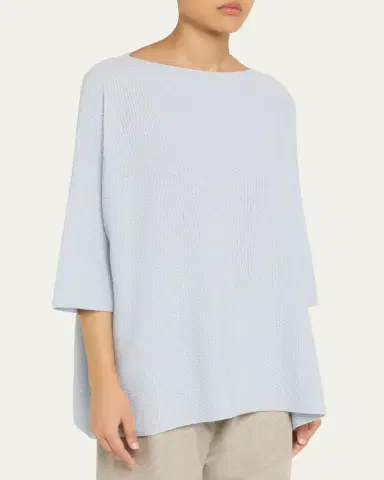 Eskandar Square 3/4 Sleeve Top - Long Length | Thumbnail 4 Eskandar Square 3/4 Sleeve Top - Long Length | Thumbnail 4