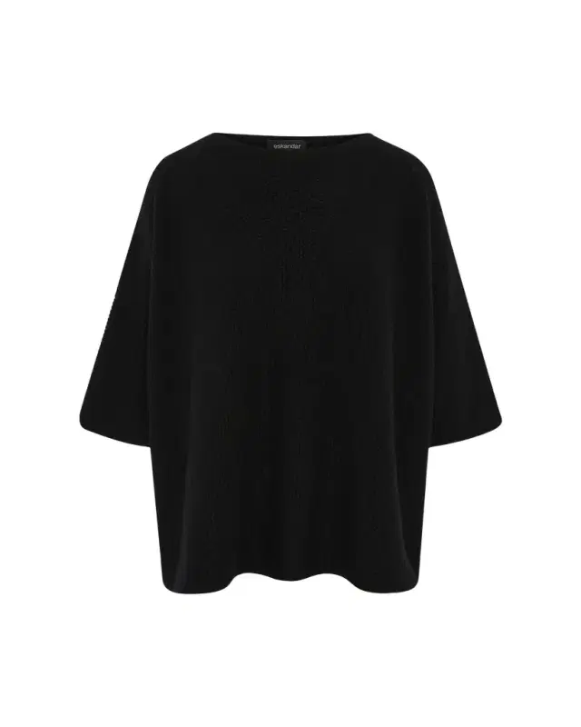 Eskandar Square 3/4 Sleeve Top - Long Length
