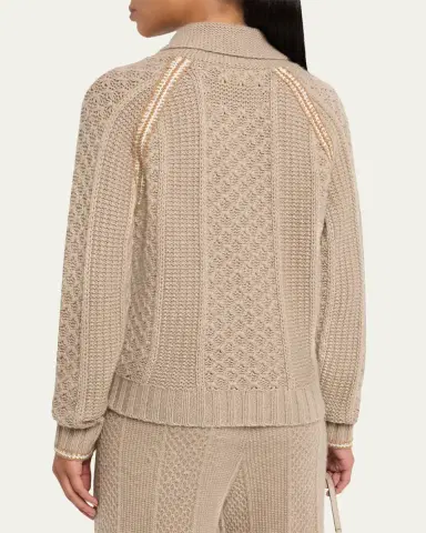 Guest in Residence Marlowe Wool Cashmere Cable Cardigan | Thumbnail 3