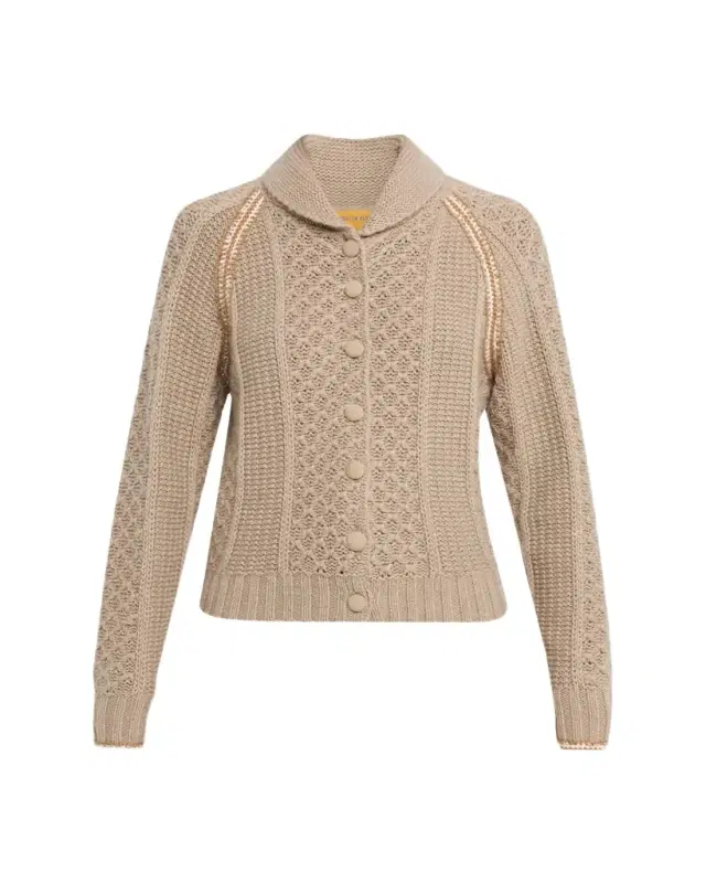 Marlowe Wool Cashmere Cable Cardigan