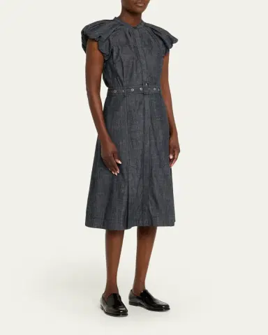 3.1 Phillip Lim Belted Denim Midi Shirtdress | Thumbnail 4