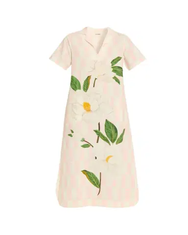 Verandah Magnolia Check Midi Kaftan | Thumbnail 1