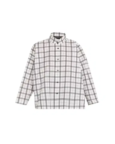 Eskandar A-Line Plaid Cotton Shirt | Thumbnail 1 Eskandar A-Line Plaid Cotton Shirt | Thumbnail 1