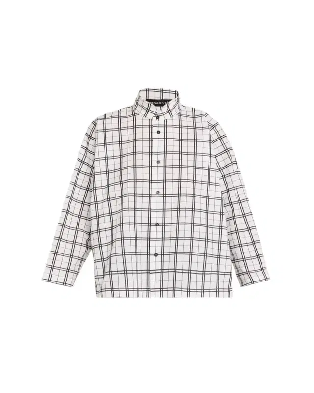 Eskandar A-Line Plaid Cotton Shirt