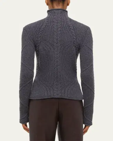 Helmut Lang Cable Turtleneck Sweater | Thumbnail 3 Helmut Lang Cable Turtleneck Sweater | Thumbnail 3