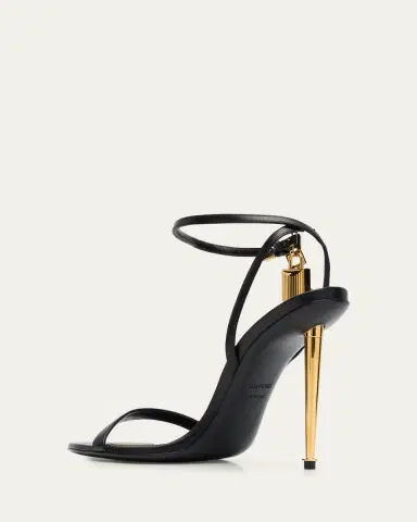 TOM FORD 105mm Lock Goatskin Leather Sandals | Thumbnail 2