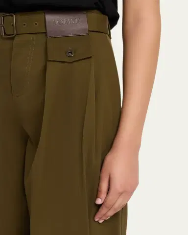 Loewe Cotton and Silk Straight-Leg Trousers | Thumbnail 5 Loewe Cotton and Silk Straight-Leg Trousers | Thumbnail 5