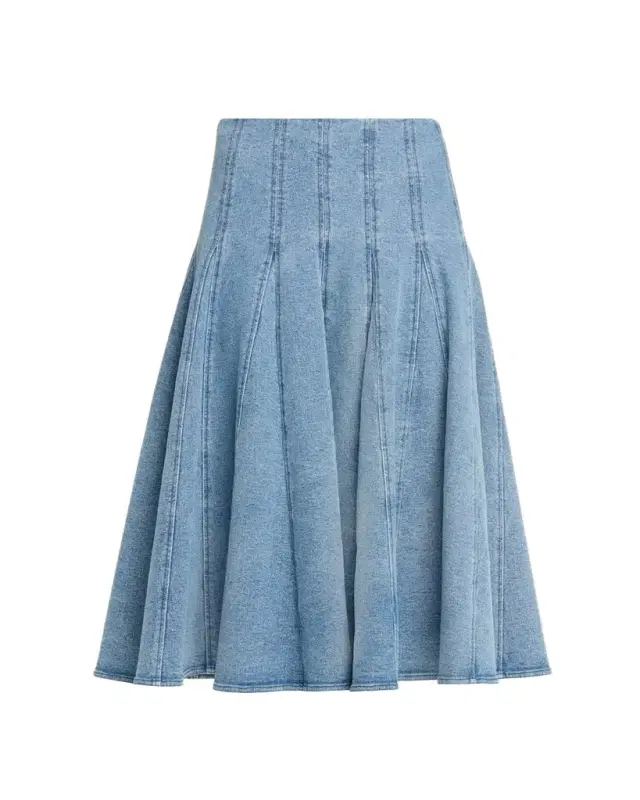 Taylan Denim Midi Skirt