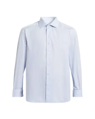 Brioni Men's Fine-Stripe Cotton Sport Shirt | Thumbnail 1 Brioni Men's Fine-Stripe Cotton Sport Shirt | Thumbnail 1