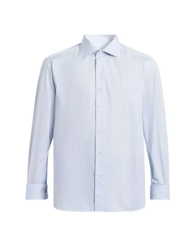 Men's Fine-Stripe Cotton Sport Shirt