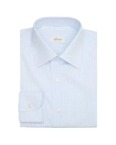 Brioni Men's Cotton Plaid Point Collar Dress Shirt | Thumbnail 1 Brioni Men's Cotton Plaid Point Collar Dress Shirt | Thumbnail 1