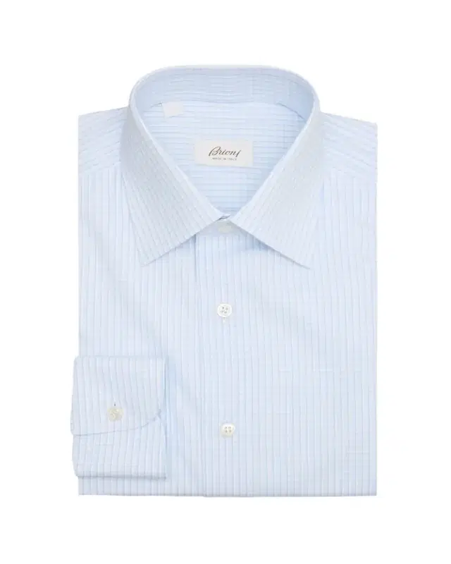 Men's Cotton Plaid Point Collar Dress Shirt